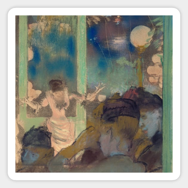 Mademoiselle Becat at the Cafe des Ambassadeurs by Edgar Degas Magnet by Classic Art Stall